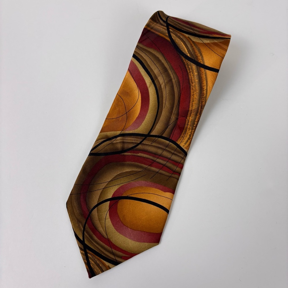 J. Garcia Limited Edition Mickey Collection 45 100% Silk Abstract Brown 59x3.5